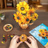 Set 12+, 1180PCS PLAXSOON Sunflower Building with Lights Vase Base, Flowers Botanical Collection Building Block