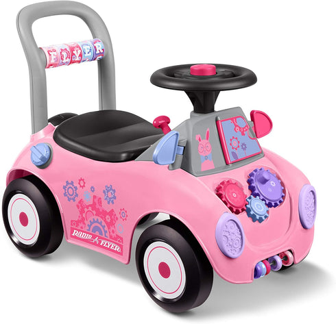Radio Flyer Creativity Car, Sit to Stand Toddler Ride On Toy, Ages 1-3, Pink Kids Ride On Toy