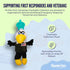 Sammy Gamezies Baby Boy and Girl Silicone Pacifier with Detachable Plush Toy Holder, The Eagle Veteran