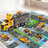 NIPLOOOW Set Set 3 4 5 6 3-4 3-9 Construction Trucks Toy with Play Mat, Carrier Truck Play Vehicles for Years Old Boys