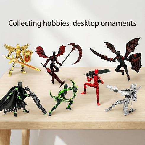 T13 Set 3D 13 Dummy 13, Action Figure - (Assembled) Printed Action Figure, Titan Action Figure, Multi-Jointed Movable