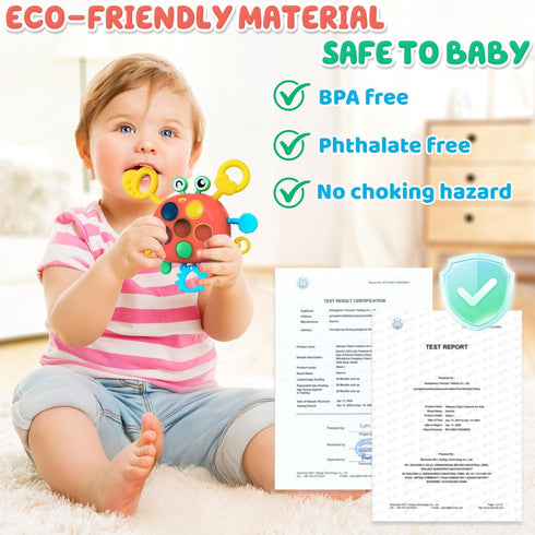 1-3 1+ 18+ Chilvil Airplane Travel Toys for Toddler Kids Sensory Montessori Toys for Year Old Silicone Pull String Road
