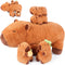 SuzziPals 5-in-1 Capybara Stuffed Animals with Babies Inside, 5Pcs Set Capybara Plush