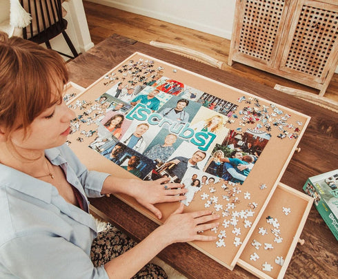 Toynk Scrubs Cast Collage 1000-Piece Jigsaw Puzzle for Adults | Educational Brain Teaser, Creative Play Activities | 28
