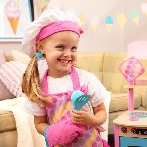 Battat Play Circle Kitchen Toys for Toddlers, Baking Set, Chef's Hat & Apron, Pretend Play, 3+ Years