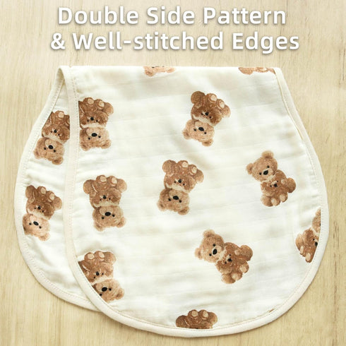 2 Pack 70% 30% 22'' 10'' LifeTree Muslin Baby Burp Cloths - Viscose from Bamboo and Cotton Large by Absorbent Milk Spit