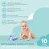Spasilk Washcloth Wipes Set, Soft Terry Washcloth Set for Newborns, Pack of 10, Blue