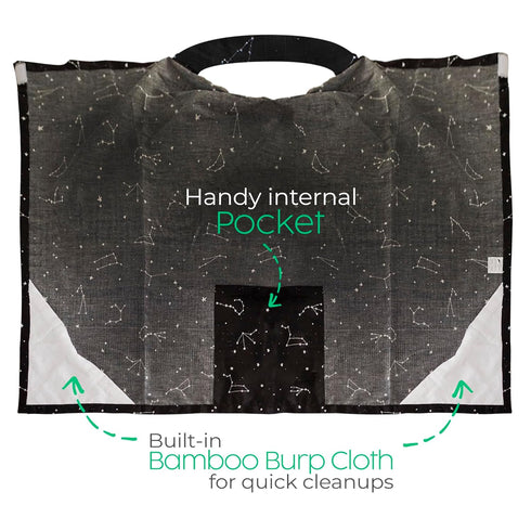 San Francisco Baby Nursing Cover, Premium Black Breathable 360° Nursing Cover Up for Breastfeeding, Privacy Nursing