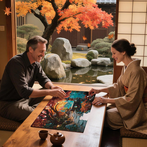 1000 1000 1000 1:1 Puzzles for Adults Pieces, Japanese Fall Kyoto Landscape, Lake Nature Piece Puzzle for Adults