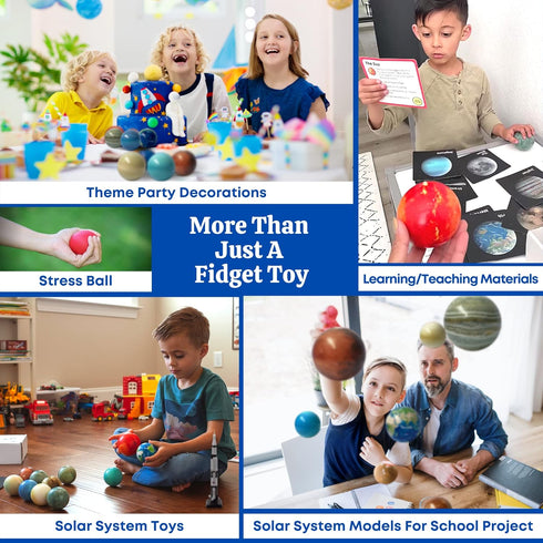 Planets for Kids Solar System Toys, Space Toys for Kids 3-5, Planet Balls and Astronaut Toys for Space Fun