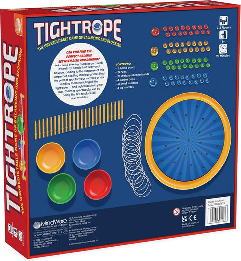 2-4 20 6 MindWare Tightrope Strategy Board Game, Fun for Classrooms, Players, Min Play Time, Ages & Up
