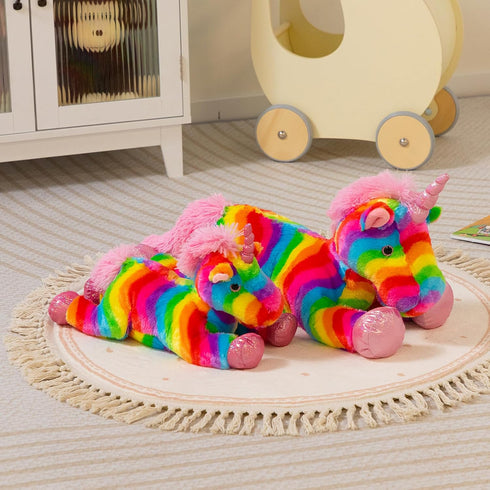 24 Inch HollyHOME Plush Unicorn Stuffed Animals Rainbow Unicorn Toy Gifts for Valentines Day, Christmas, Birthday