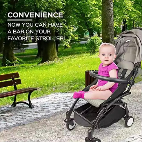 Upgraded Adjustable Angle Baby Stroller Bumper Bar Accessories for BBZ Yoyo/Yoya/Yoyo+ - Black