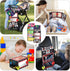 Tummy 3 6 12 Time Floor Mirror with Crinkle Cloth Book and Teethers, Double-sided Baby Mirror Black and White High