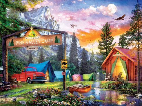 MasterPieces 300 Piece EZ Grip Jigsaw Puzzle, Pine Valley Camp - 18"x24"