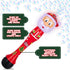 Light Up Christmas Santa Bubble Wand - 14 Inch Bubble Blower with Lights & Sound Effects for Kids