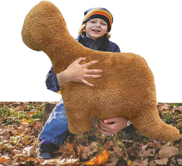 24 inch Large Dino Nugget Pillow, Tanystropheus Dino Chicken Nugget Plush Toy, Birthday Gift for Kids