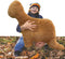 24 inch Large Dino Nugget Pillow, Tanystropheus Dino Chicken Nugget Plush Toy, Birthday Gift for Kids