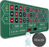 Casino Roulette Mat 70" x 35" Rubber Table Mat with Storage Bag
