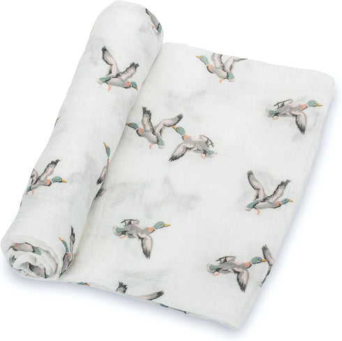 Muslin Swaddle Blanket, 100% Cotton, Newborn and Infant Blanket, Large 47 x 47 inches for Girls, Lightweight and