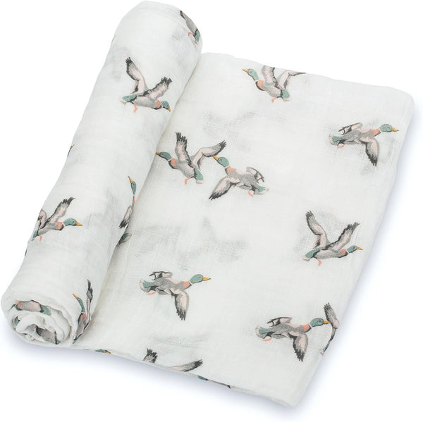 Muslin Swaddle Blanket, 100% Cotton, Newborn and Infant Blanket, Large 47 x 47 inches for Girls, Lightweight and