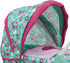 509 3+ Crew: Mint Heart - Daisy Doll Pram - Pink & Green, Bassinet, Storage Basket, Retractable Canopy, Folding