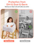 3-Point High Chair Cover Portable with Harness, Waterproof Baby Seat Cover for Restaurant Travel Home Use, Machine