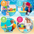 Set, 24PCS Backpack 2 Summer Elovien Beach Sand Toys Sandbox Toys with Mesh Bag Included Foldable Buckets Pails, Sand