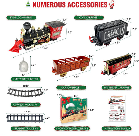 Set Sets 3 4 5 6 7 8+ OCHIDO Train - Christmas Train for Under The Tree, Electric Train Toy Gift for Boys Girls