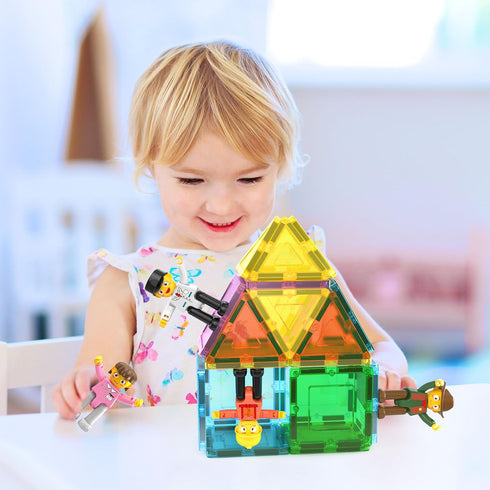 PicassoTiles Profession Character Action Figures, Toddler Toy Set, Pretend Play Magnet Expansion Pack