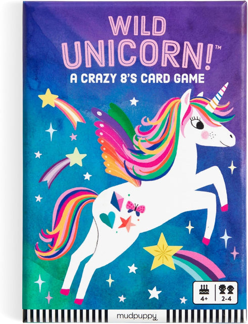 Mudpuppy Wild Unicorn! – A Magical Unicorn Version of Classic Kids Crazy 8’s Memory Game with Color Matching and Pattern Recognition for Children Ages 4 and Up, 2-4 Players