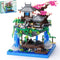 LQPFBSM Cherry Blossom Treehouse Micro Mini Building Block Sets Japanese Bonsai Tree Peach