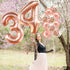 KatchOn Rose Gold 34 Balloon Set, 40 Inch, 34th Birthday Decorations for Women with Confetti Balloons