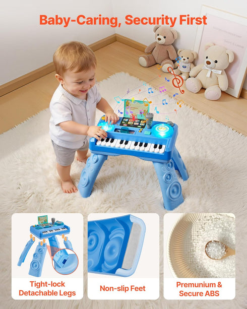 Playset 1-3, 133 6+ VEVOR Baby DJ for Toddlers Educational Musical Table Toys with Sound Sources, Recording and LED DJ