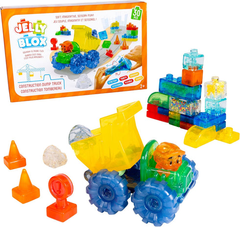 Jelly Blox Construction Dump Truck Set | 30 Pieces | Toddler &