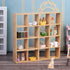 Yiphates 1: 12 16 Dollhouse Miniature Wooden Storage Rack Grid Shelves Doll House Wall Rack Bookshelf Display Dollhouse