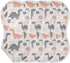 decor gift 4 Pack 22x11in Cotton Baby Muslin Burp Cloths Easy Care Naughty Alaskan Dinosaur Light Gray wash Cloths