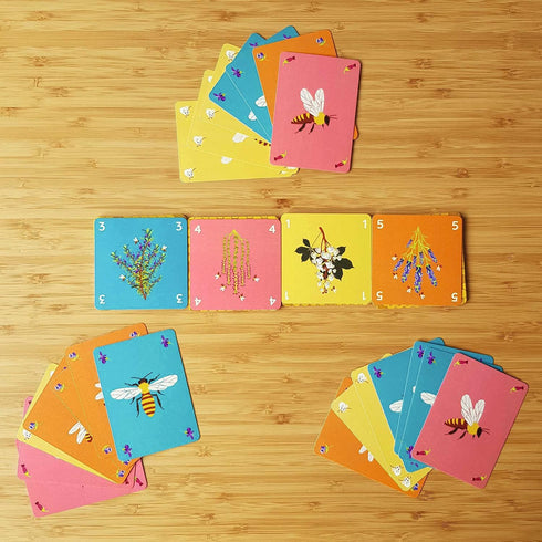 Happy Bee Card Game - Strategic Pollen Harvesting for Kids & Adults, Ages 8+, 3-6 Players, 15 Minutes