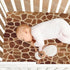 Pigsaly 27x39 Inch Crib Sheets Vintage Brown Giraffe Skin Baby Sheet for Standard Crib Mattress Boys Girls Toddler Bed