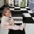 16pcs 0.6" (11.8ft, Thickened Interlocking Tile Mats,Fluffy Shaggy Soft EVA Foam Area Rug for Living Room