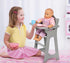 18 Inch Badger Basket Executive Doll High Chair - Wooden Toy Chair with Liftable Tray, Fabric Seat Trim, and Realistic