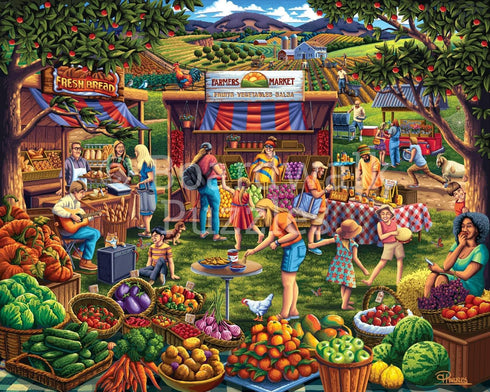 Farmers Market by Boardwalk - 500 Piece Jigsaw Puzzle