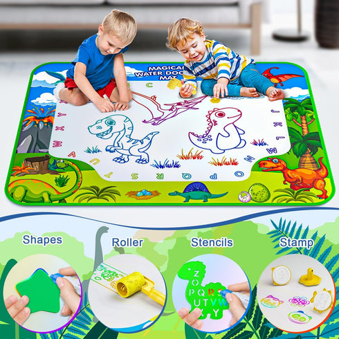 GORISPI 40 32 Inch 3 4 5 6 7 8 Water Doodle Mat, x Mess Free Drawing Mat, Educational Toy for Years Old Boys Girls