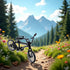 Jizlan 1/18 Black Diecast Bike Action Figure Toy,Mini Finger Mountain Bike Bicycle Art Crafts Desktop Decor Finger