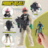 18 Pcs Special Forces Army Men Soldier Combat Movable Action Figures with Military Weapons and Accessories