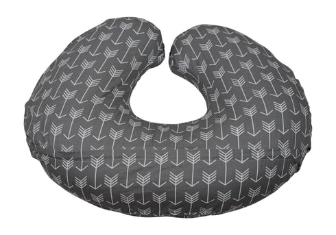 Adorology Nursing Pillow Slipcover (Cover ONLY) for Boppy, Gray Arrow Design, Pillow NOT Included, Fits Standard