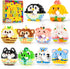 HIGH GODO Animal Party Favors Building Blocks, 10 Pack Mini Food Animals