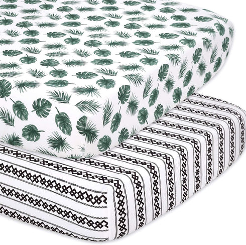 The Peanutshell 2-Pack Fitted Crib Sheet Set - Super Soft & Breathable