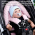 Pack of Baby Car Seat Head Support and Covers Stylish Floral Ultra Soft Minky Dotted Fabric Perfect for Baby Carseats