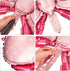 Hicarer 6 Pcs Pink Bow Balloon, 35 Inch and 15 Inch Polka Dot Foil Balloons for Birthday Wedding Theme Party